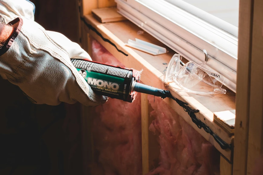 Applying sealant for a new window installation photo by Erik McClean, Pexels